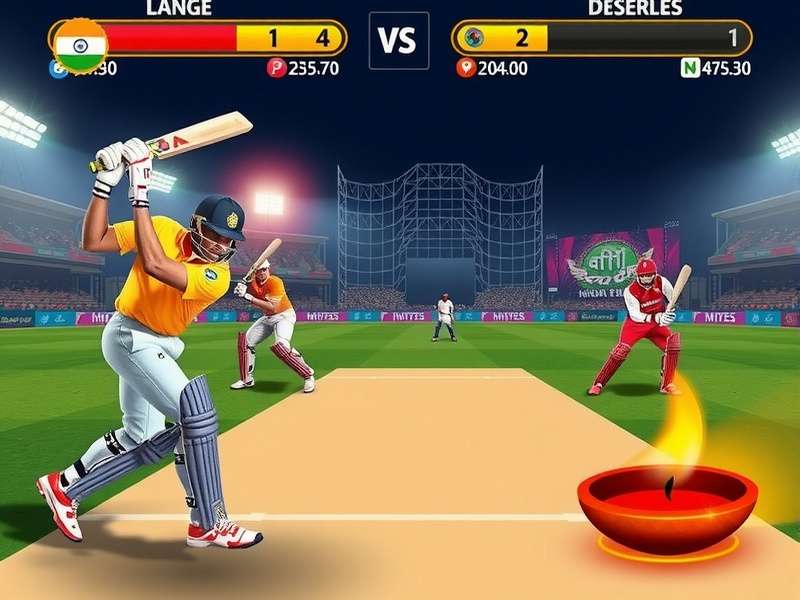 Lathmar Power Striker gameplay screenshot showing batting action